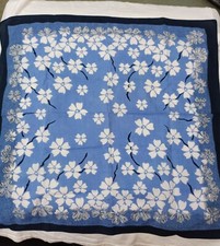 Flower Bandana 100 Cotton Blue Color Fast Rn 13960