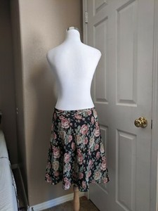 button front plaid skirt