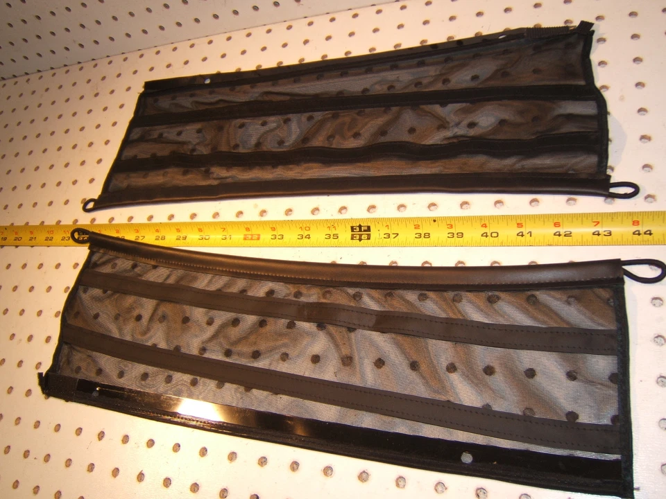 Mercedes 02 CLK430 Cabriolet malha porta-malas L & R topo preto fabricante de equipamento original 1 conjunto de 2 capas - Imagem 3 de 4