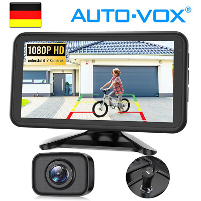 AUTO-VOX Funk Kabellose Rückfahrkamera für PKW LKW Anhänger mit 5'' 1080P Monitor