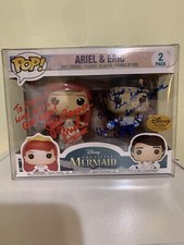 The Little Mermaid SIGNED Ariel and Eric Funko POP 2 Pack - Jodi Benson