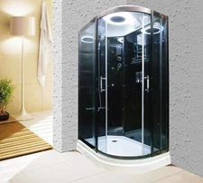 SL-1615 Luxury Shower Enclosure Kit (Complete Set) BLACK