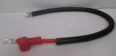 6 Gauge AWG 21" Go Cart ATV Battery Cable 1/4" Lugs Zinc Plated Positive Cable