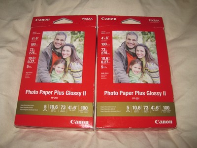 canon photo paper plus glossy ii 4x6 400 sheets