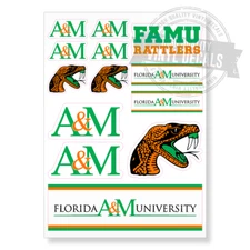 Florida A&M University NCAA Rattlers FAMU A4 Printed Vinyl HQ Decal Sticker Kit