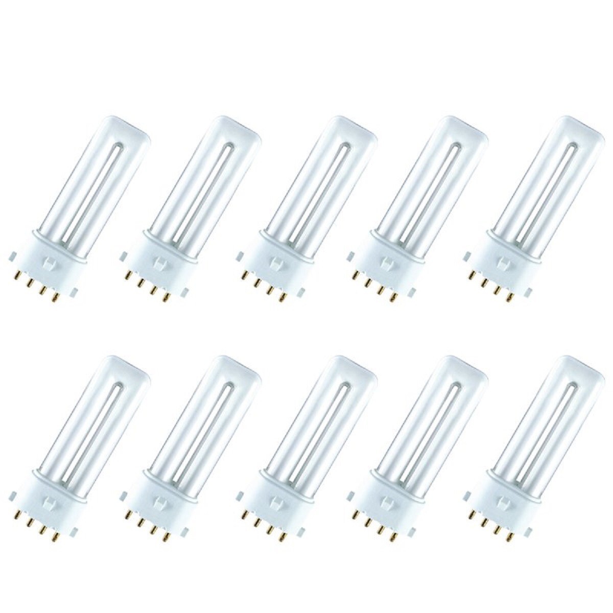 10 Osram Dulux S/E 11W/840 4pin lung. tot. 22 cm. 10 pz. confezione industriale.