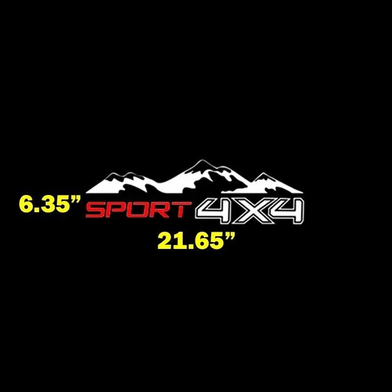 Calcomanía de vinilo adhesiva lateral para caja de camioneta Fit Wrangler Grand Cherokee F150 Sport 4x4 P Foto 2 de 4