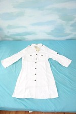 Schicke Safari Bluse Tunika Kleid in Weiß Gr. 34 von Boysens Neu und unbenutzt