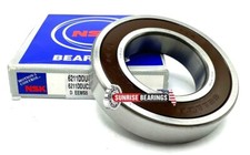 NSK 6211 DDU C3 DEEP GROOVE BALL BEARING RUBBER SEALED 2RS 55x100x21 mm