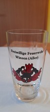 12 Biergläser der Feuerwehr Winsen/A. zum 100jährigen bestehen , mit Eichstrich