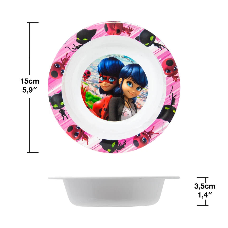 Set di stoviglie per bambini Miraculous Ladybug set di stoviglie per bambini posate per bambini - Immagine 3 di 4