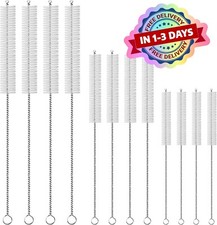 Extra Long 12 Pieces Drinking Straw Cleaning Brush Kit 12 In, 10 In, 8 In NEW US