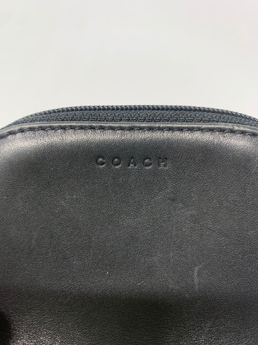 Vintage Coach kleine Kosmetiktasche Leder Reißverschluss schwarz KOSTENLOSER VERSAND - Bild 9 von 9