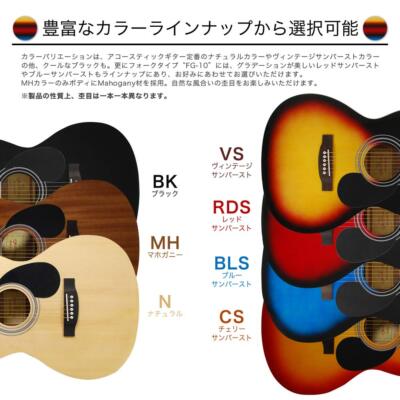 Sepia Crue Acoustic Guitar Beginner's Light Set Folk Guitar Type