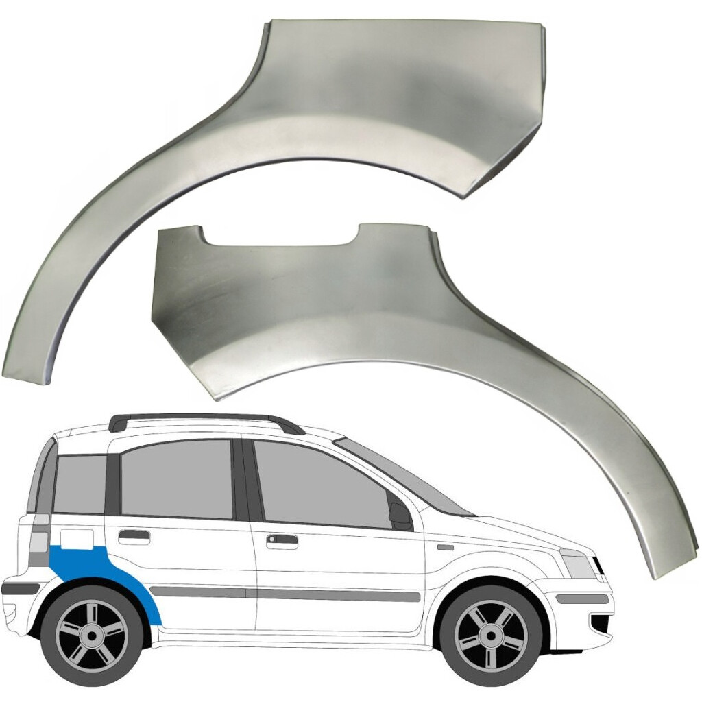 FIAT PANDA 2003-2012 REAR WHEEL ARCH REPAIR PANEL REAR WING / RIGHT RH - Image 6