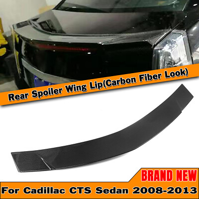 Car Rear Trunk Spoiler Wing Lip For Cadillac CTS 2008-13 Sedan Carbon Fiber Look