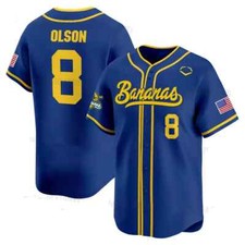 Collection New Savannah Bananas Jersey Navy Funny Baseball Sports US1145