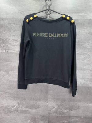 Pierre Balmain Iconic Logo Womens Sweatshirt Jumper Sweater