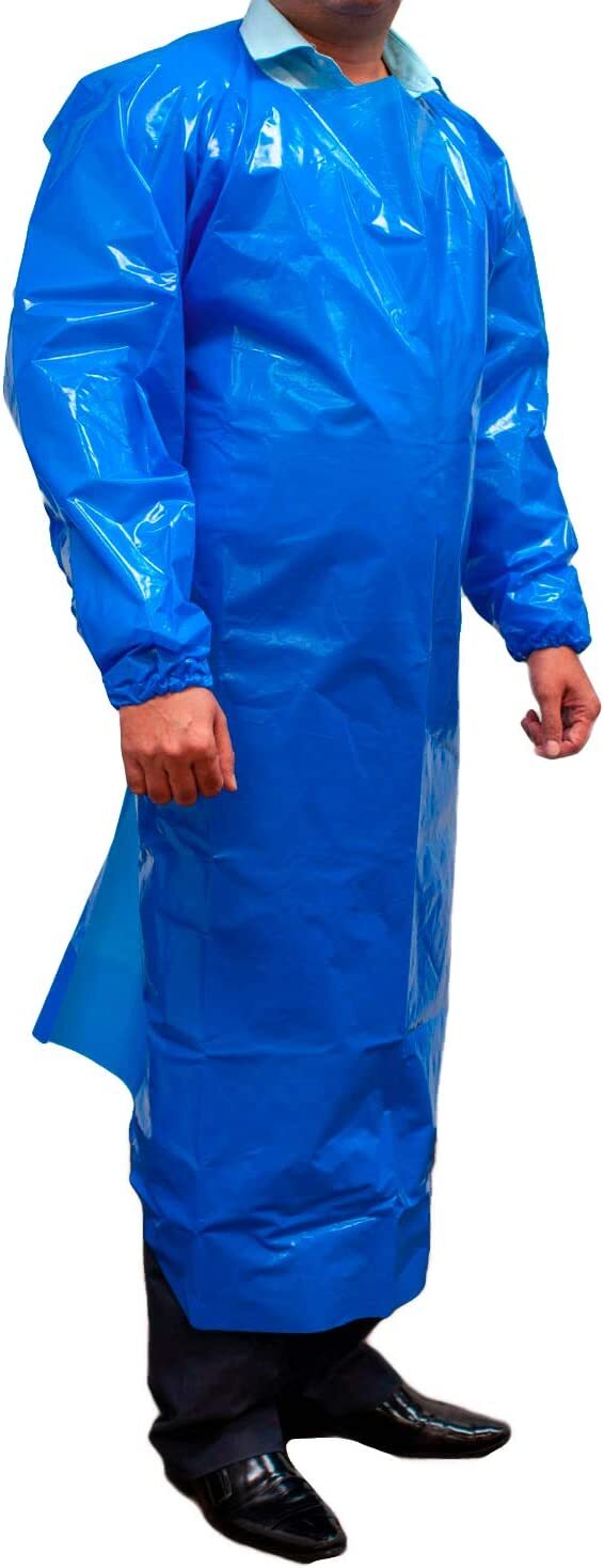 PEVA Polyethylene, Vinyl Acetate Apron, Waterproof, Blue (Pack of 1) eBay