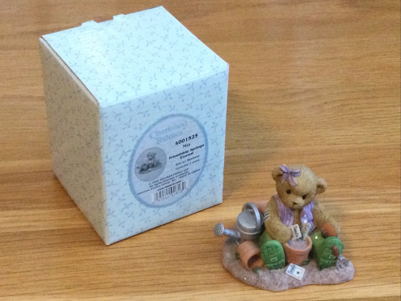 Cherished Teddies Friendship Springs Eternal Mia Figurine in Girl Buckets 4001525