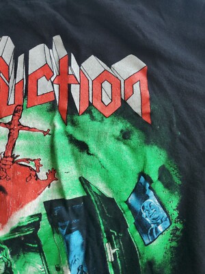 DESTRUCTION Cracked Brain Band T Shirt ORIGINAL 1990 VINTAGE 