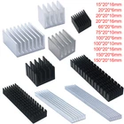 Width 20mm Aluminium Heatsink Anodized Heat Sink Radiator Black White PIN Style
