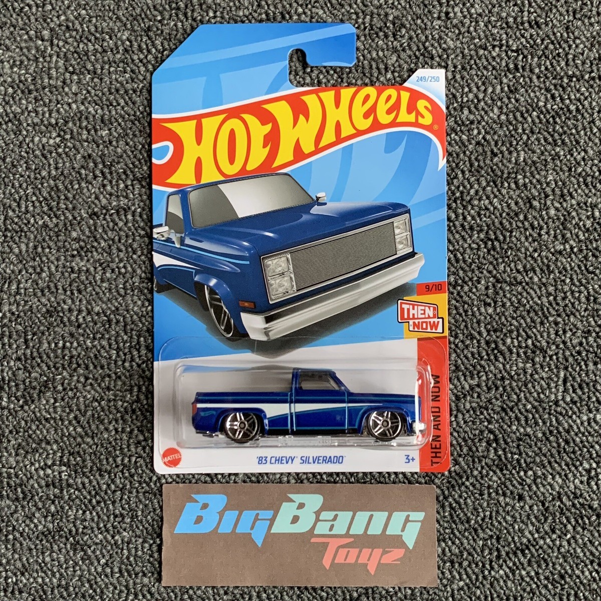 Hot Wheels 83 Chevy Silverado Blue #249 Mainline 2024 Case Q Hot Wheels 83 Chevy Silverado Blue #249 Mainline 2024 Case Q