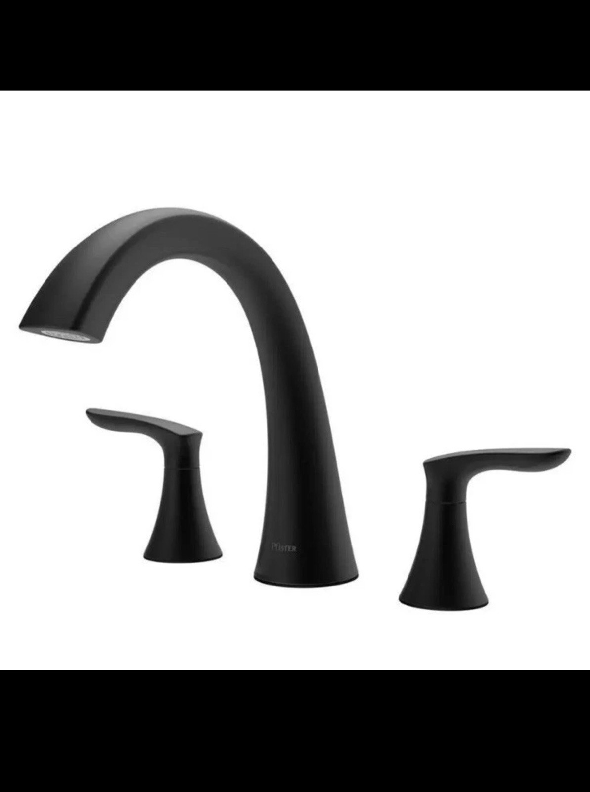Pfister RT65WRB Weller 2-Handle 3-Hole Matte Black Roman Tub