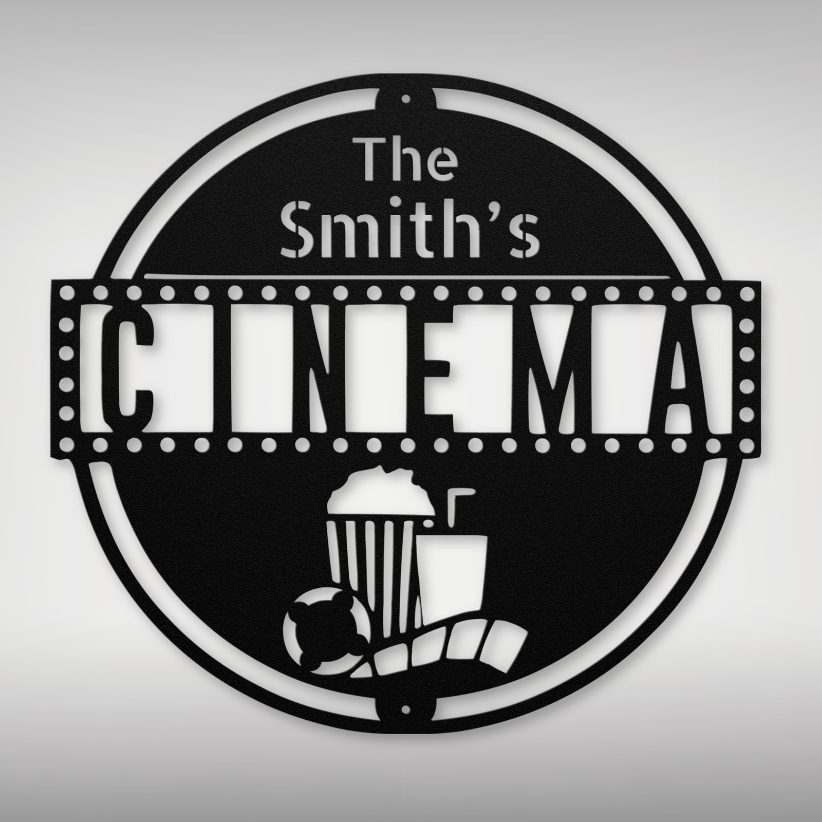 Custom Home Cinema Metal Sign Personalized Theater Room Decoration Family Gifts