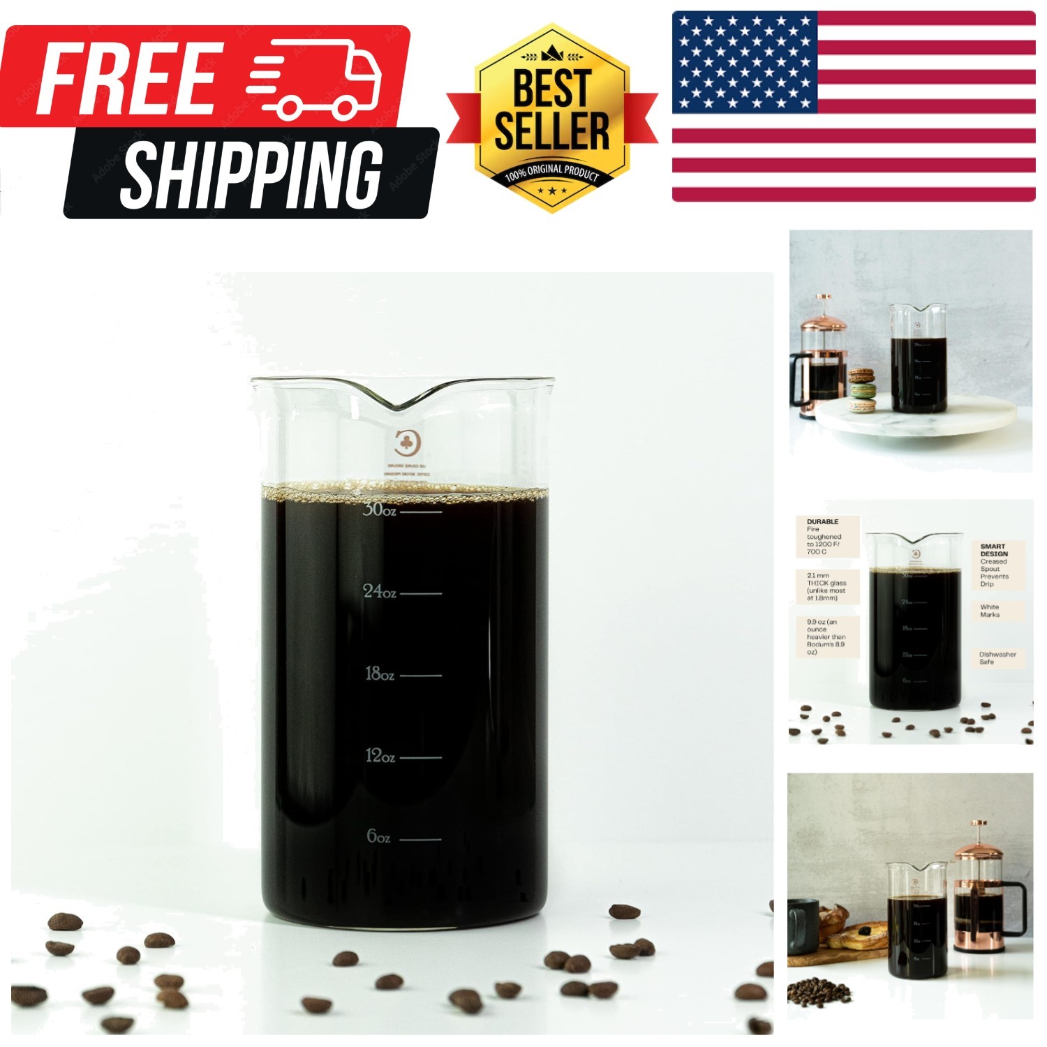 Replacement Glass By - Fire Hardened Borosilicate Beaker - 3