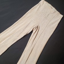 Free People Women Size S Ribbed Velvet Flare Pant Pull On Beige