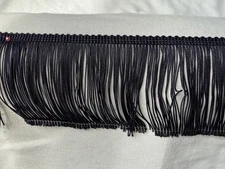 4" Rayon Chainette Fringe navy blue 4 yards CRAFTS COSTUME TRIM DANCE