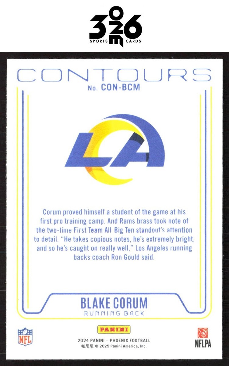 Blake Corum 2024 Panini Phoenix Contours #CON-BCM | eBay