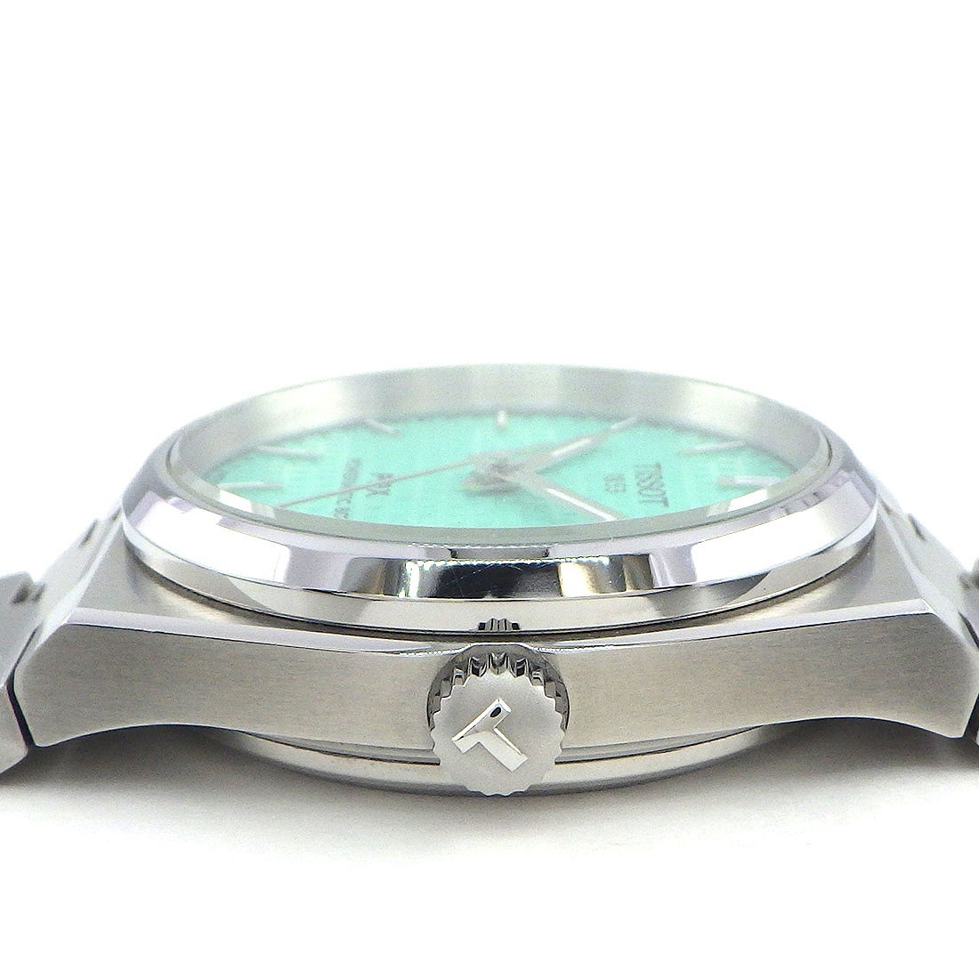 TISSOT Watch PRX 35mm T137.207.11.091.01 Date Light Green Dial SS Automatic image 2