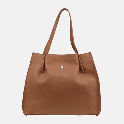 POLA - Hellbraune Shopper-Tasche aus Leder