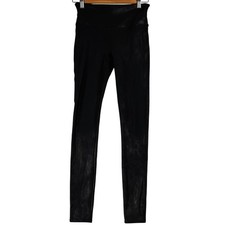 SPANX Leggings Black Metallic Look High Waist Size S P