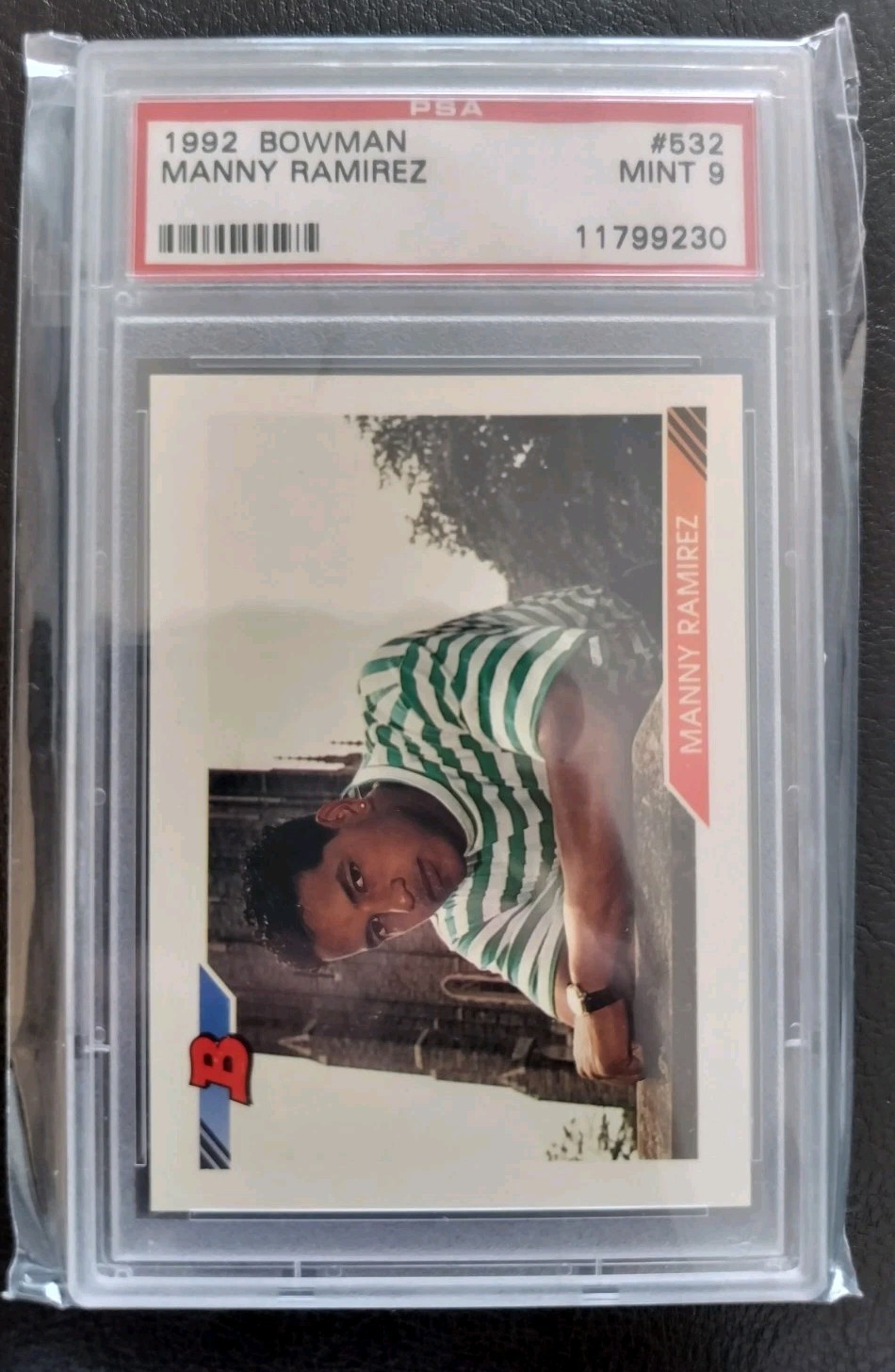 1992 Bowman #532 Manny Ramirez Rookie! PSA Mint 9