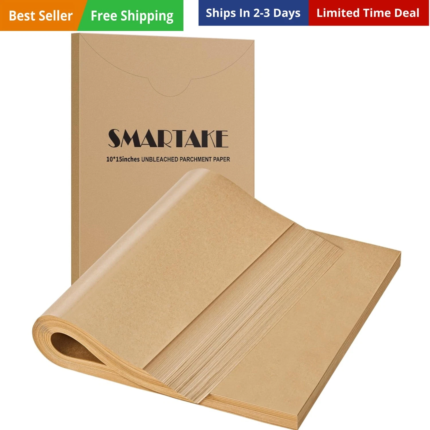 200 Pcs Parchment Paper Baking Sheets, 10x15 Inches Non-Stick Precut Baking P...