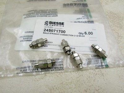 New 5 Pack BIESSE 245071700 Male Straight Connection, Woodworking