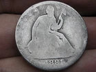 1881 Seated Liberty Half Dollar- About Good Details, Lowball, Heavily Worn