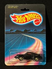 1986 Hot Wheels Porsche P-911 Turbo 3968 All Black w/ Gold Wheels NEW Sealed