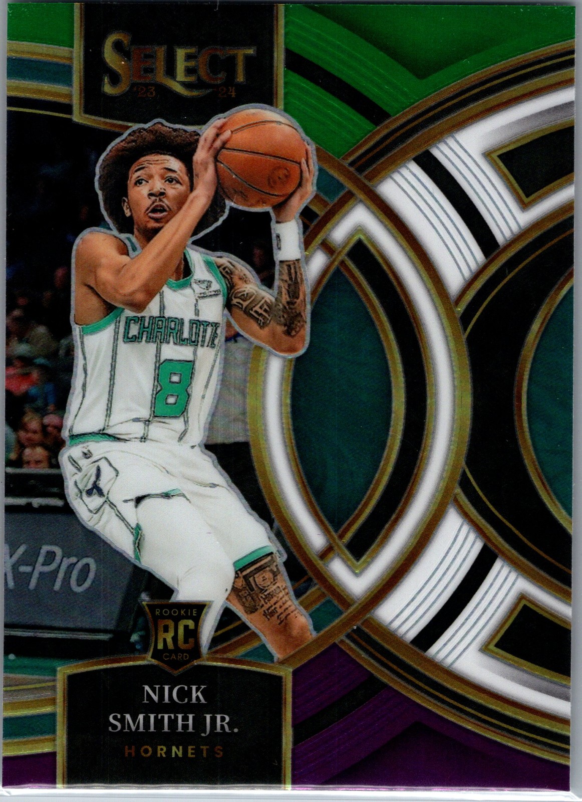 2023-24 Panini Select #119 Nick Smith Jr. Green White Purple Prizms