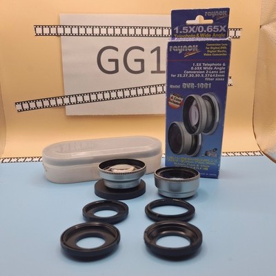 Raynox DVR-1001 1,5x Tele & 0,65x Weitwinkel Konvertierung 2 Objektive Set. refbj