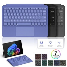For Microsoft Surface Pro 12inch 2025 Wireless Keyboard with 7-Color Backlit