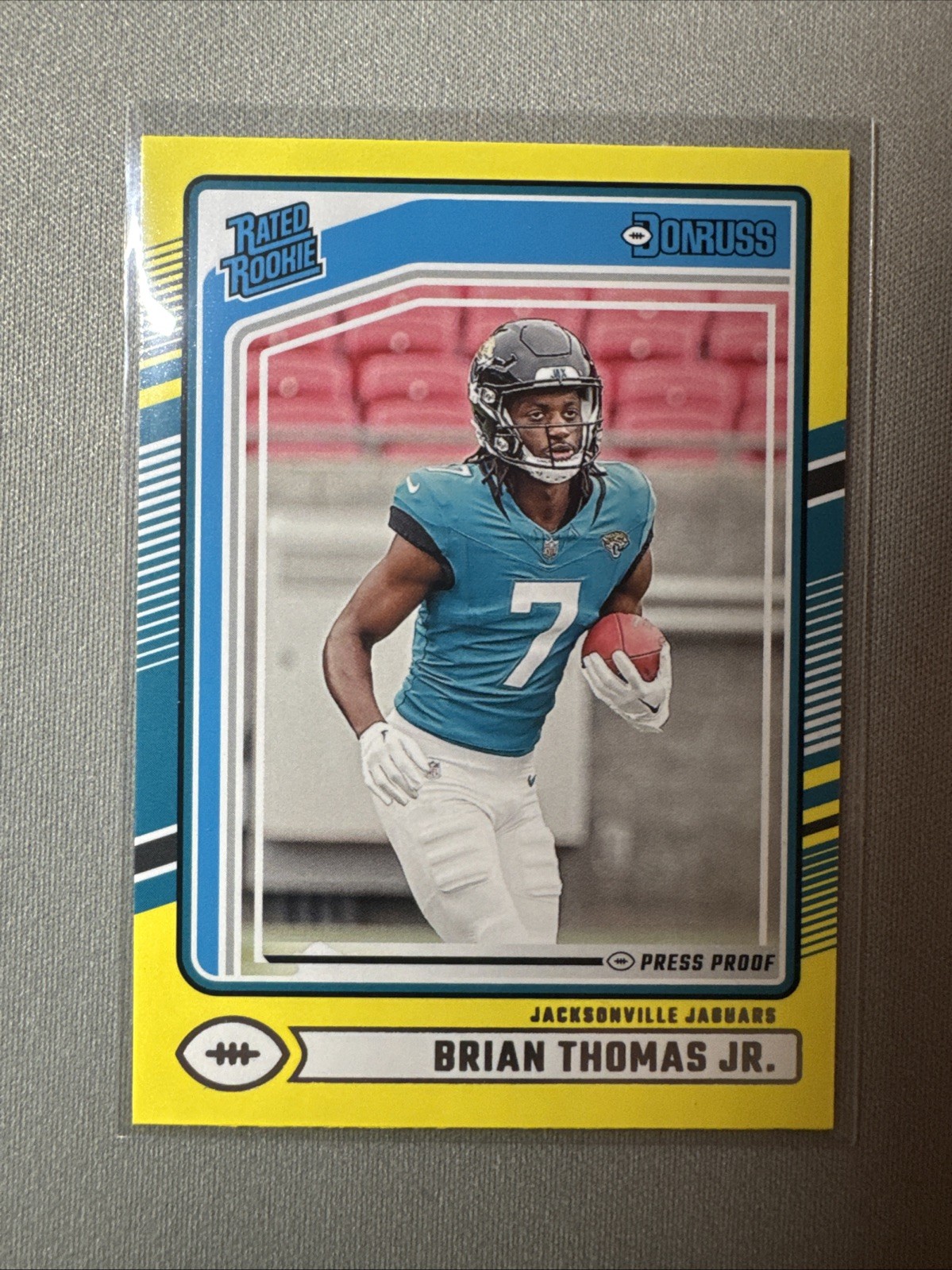 2024 Panini Donruss - Rated Rookie Brian Thomas Jr. #313 Press Proof Yellow (RC)