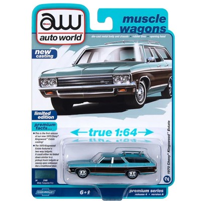 Auto World Maßstab 1:64 Premium Release 4'' 1970 Chevy Kingswood Estate (Misty