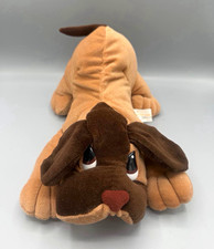 Brown Tan Dog Plush Stuffed Animal Laying Down Small 6-14 in 