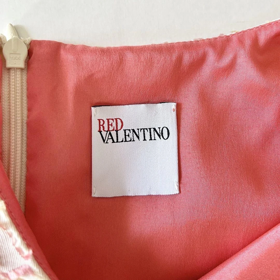 Abito RED VALENTINO occasione avorio nastro ricamato taglia 40