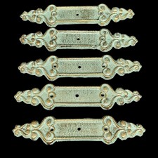 Brass Bronze Antique Style Patina'ed Backplates Lot of 5 2.75" OC