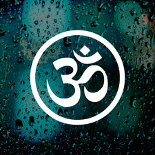 YOGA BUDDHIST OM SYMBOL Vinyl Decal Car Wall Laptop Sticker CHOOSE SIZE White